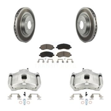 Front Brake Caliper Coat Rotor & Ceramic Pad Kit For Jeep Patriot Dodge Compass Chrysler KCG-100622C