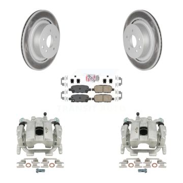 Rear Brake Caliper Coat Rotors Ceramic Pad Kit For 2010-2013 INFINITI G37 Coupe with AWD KCG-100622N