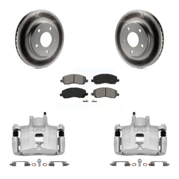 Front Disc Brake Caliper Coated Rotors And Semi-Metallic Pads Kit For Mitsubishi Lancer KCG-100624S