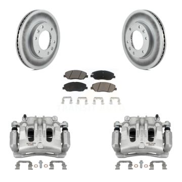 Front Disc Brake Caliper Coat Rotor And Ceramic Pad Kit For Kia Sedona Hyundai Entourage KCG-100625C