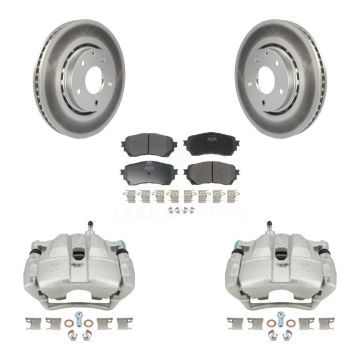 Front Brake Caliper Coat Rotor And Semi-Metallic Pad Kit For Mazda 6 Naturally Aspirated KCG-100626P