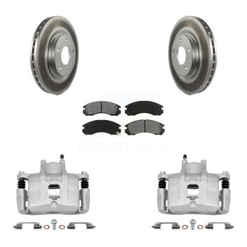 Front Disc Brake Caliper Coated Rotors And Semi-Metallic Pads Kit For Mitsubishi Lancer KCG-100626S