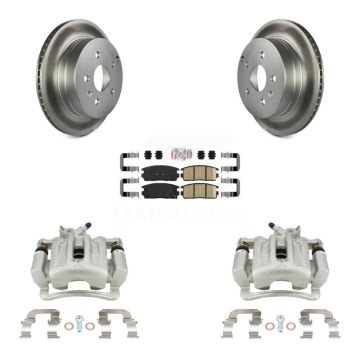 Rear Disc Brake Caliper Coat Rotor And Ceramic Pad Kit For Chevrolet Equinox GMC Terrain KCG-100629N