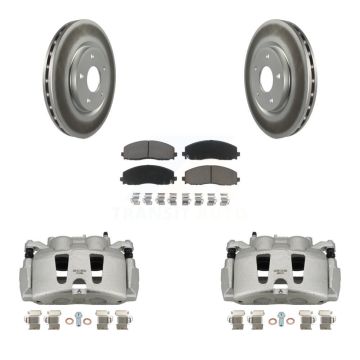 Front Brake Caliper Coat Rotor Ceramic Pad Kit For Grand Caravan Dodge Chrysler Pacifica KCG-100630C