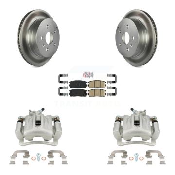 Rear Disc Brake Caliper Coat Rotor And Ceramic Pad Kit For Chevrolet Equinox GMC Terrain KCG-100630N