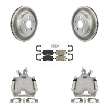 Rear Disc Brake Caliper Coated Rotors And Ceramic Pads Kit For Buick LaCrosse Allure KCG-100631N