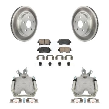 Rear Disc Brake Caliper Coated Rotors And Ceramic Pads Kit For Buick LaCrosse Allure KCG-100632N