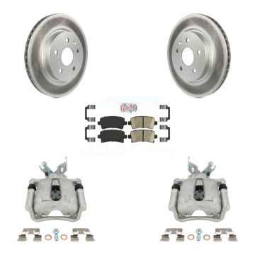 Rear Disc Brake Caliper Coated Rotors And Ceramic Pads Kit For Buick Regal LaCrosse 2.4L KCG-100633N