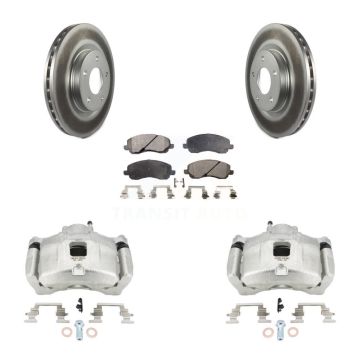 Front Brake Caliper Coat Rotor & Ceramic Pad Kit For Jeep Patriot Dodge Compass Chrysler KCG-100633T