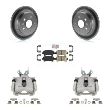 Rear Brake Caliper Coat Rotors Ceramic Pad Kit For Buick Regal LaCrosse Chevrolet Malibu KCG-100634N