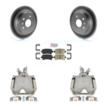 Rear Brake Caliper Coat Rotors Ceramic Pad Kit For Buick Regal LaCrosse With Solid Rotor KCG-100636N