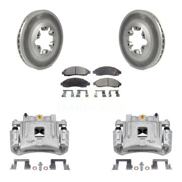 Front Brake Caliper Coat Rotor & Ceramic Pad Kit For Chevrolet Colorado GMC Canyon Isuzu KCG-100637T