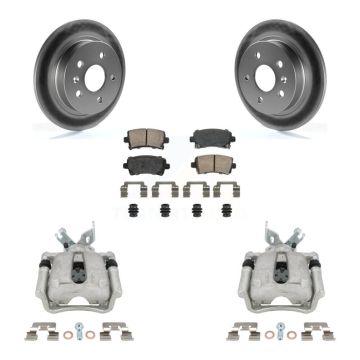 Rear Brake Caliper Coat Rotors Ceramic Pad Kit For Buick Regal LaCrosse Chevrolet Malibu KCG-100638N