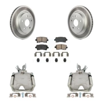 Rear Brake Caliper Coat Rotors Ceramic Pad Kit For Chevrolet Impala Buick Regal LaCrosse KCG-100639N