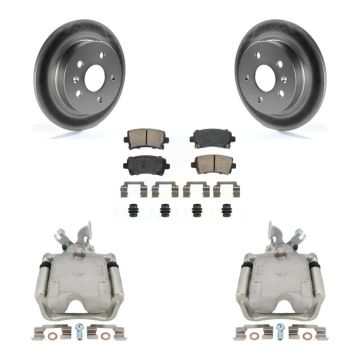 Rear Brake Caliper Coat Rotors Ceramic Pad Kit For Buick Regal LaCrosse With Solid Rotor KCG-100640N