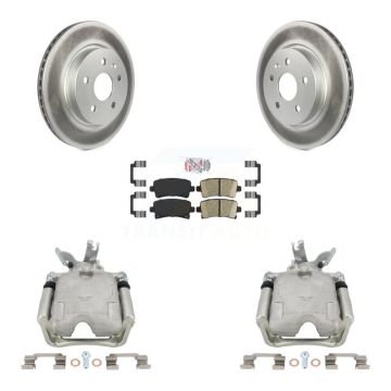 Rear Disc Brake Caliper Coated Rotors And Ceramic Pads Kit For Chevrolet Malibu KCG-100641N