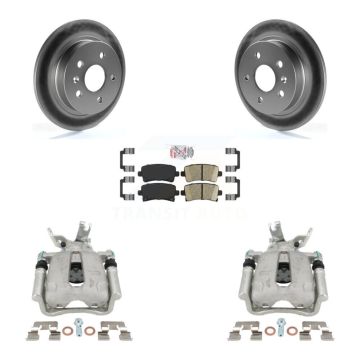 Rear Disc Brake Caliper Coated Rotors And Ceramic Pads Kit For Chevrolet Malibu Limited KCG-100642N