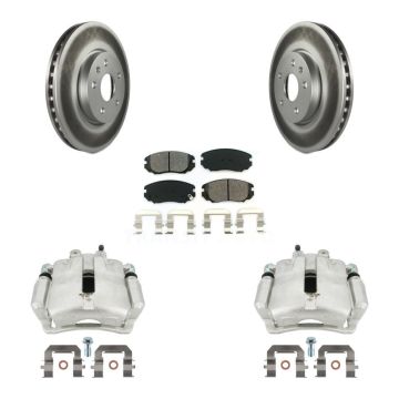 Front Brake Caliper Coat Rotors Semi-Metallic Pad Kit For Buick Regal LaCrosse Chevrolet KCG-100643S