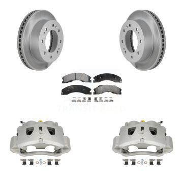 Front Brake Caliper Coat Rotor And Ceramic Pad Kit For GMC Chevrolet Sierra 2500 HD 3500 KCG-100643T