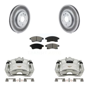 Front Brake Caliper Coat Rotor & Semi-Metallic Pad Kit For Chevrolet Cruze Sonic Limited KCG-100646S