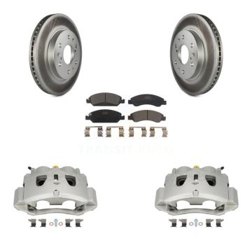 Front Disc Brake Caliper Coat Rotors Ceramic Pad Kit For 2016-2019 Chevrolet Suburban HD KCG-100646T