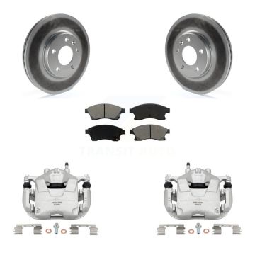 Front Disc Brake Caliper Coat Rotor And Semi-Metallic Pad Kit For 2012-2013 Buick Verano KCG-100647S