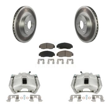 Front Disc Brake Caliper Coated Rotors And Ceramic Pads Kit For Honda Accord KCG-100648C