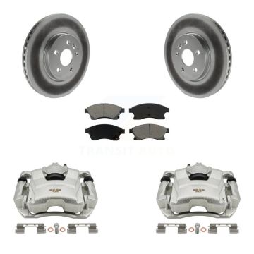 Front Brake Caliper Coat Rotors & Semi-Metallic Pad Kit For 2013-2014 Chevrolet Sonic RS KCG-100648S
