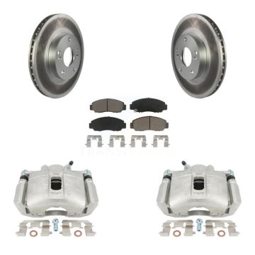 Front Disc Brake Caliper Coated Rotors And Ceramic Pads Kit For Honda Accord KCG-100649C