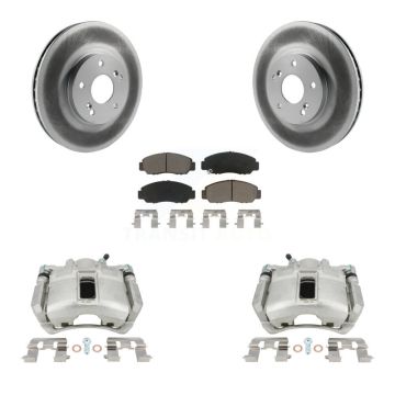 Front Disc Brake Caliper Coated Rotors And Ceramic Pads Kit For Honda Accord KCG-100650C
