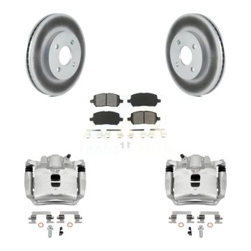 Front Brake Caliper Coat Rotor And Semi-Metallic Pad Kit For Saturn Ion Chevrolet Cobalt KCG-100650S