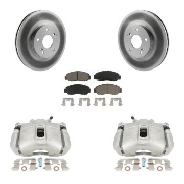 Front Disc Brake Caliper Coated Rotors And Ceramic Pads Kit For Honda Accord KCG-100651C