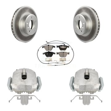 Front Brake Caliper Coat Rotors Ceramic Pad Kit For 2007 BMW 525i Automatic transmission KCG-100656T