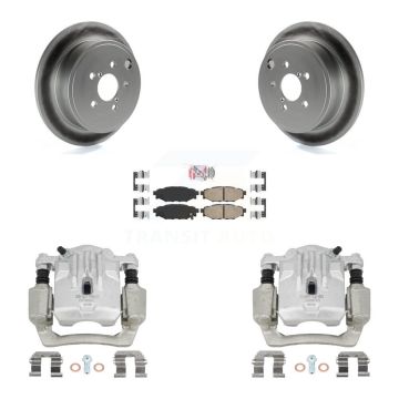 Rear Disc Brake Caliper Coated Rotors And Ceramic Pads Kit For Subaru Outback Legacy KCG-100660N