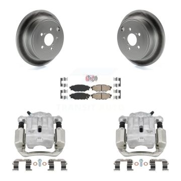 Rear Brake Caliper Coat Rotor & Ceramic Pad Kit For Subaru Legacy 2.5L with Turbocharged KCG-100661N