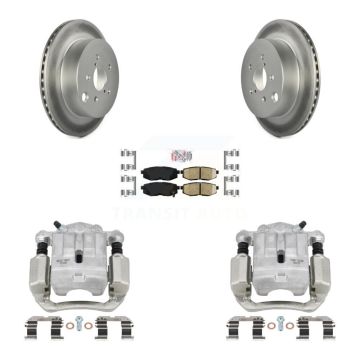 Rear Disc Brake Caliper Coat Rotors & Ceramic Pad Kit For 2014-2018 Subaru Forester 2.0L KCG-100662N
