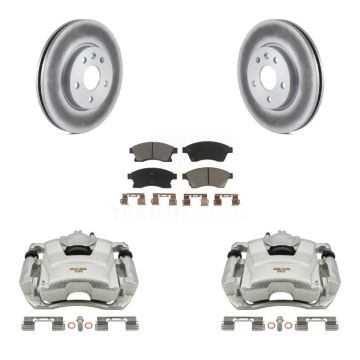 Front Disc Brake Caliper Coat Rotors & Ceramic Pad Kit For Chevrolet Cruze Sonic Limited KCG-100663C