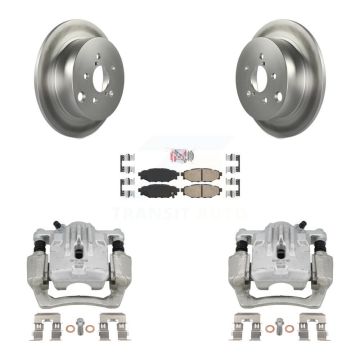Rear Brake Caliper Coat Rotor & Ceramic Pad Kit For Subaru Impreza Forester Crosstrek XV KCG-100664N