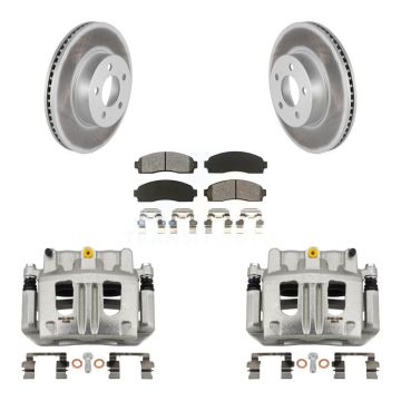 Front Brake Caliper Coat Rotor & Semi-Metallic Pad Kit For Ford Ranger Mazda B4000 Sport KCG-100666S