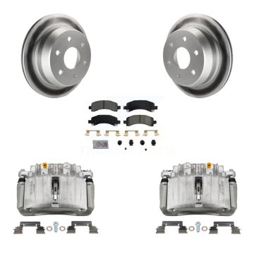 Rear Brake Caliper Coat Rotors Semi-Metallic Pad Kit For 02 Chevrolet Avalanche 1500 4WD KCG-100672N