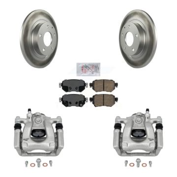 Rear Disc Brake Caliper Coated Rotors And Ceramic Pads Kit For 2016-2021 Mazda 6 KCG-100676N