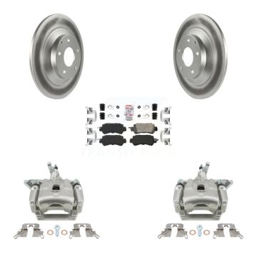 Rear Disc Brake Caliper Coated Rotors And Ceramic Pads Kit For 2013-2015 Mazda CX-5 KCG-100677N