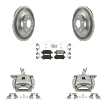 Rear Disc Brake Caliper Coated Rotors And Ceramic Pads Kit For 2013-2015 Mazda CX-5 KCG-100678N