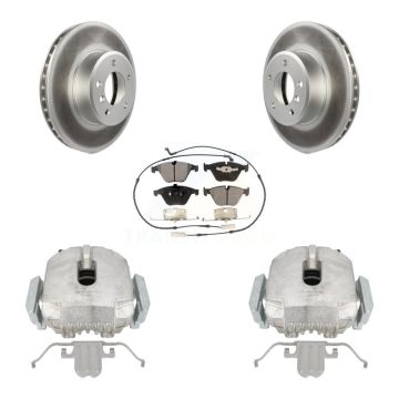 Front Brake Caliper Coat Rotor Semi-Metallic Pad Kit For BMW 525i Automatic transmission KCG-100678P