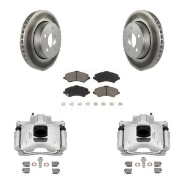 Front Disc Brake Caliper Coated Rotors And Ceramic Pads Kit For Dodge Nitro KCG-100680C
