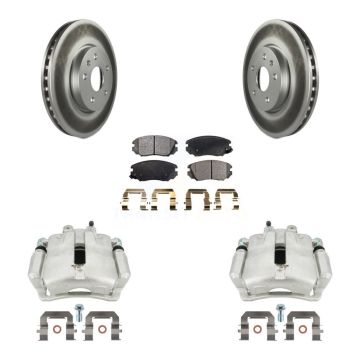 Front Brake Caliper Coat Rotors Semi-Metallic Pad Kit For Buick Regal LaCrosse Chevrolet KCG-100681P