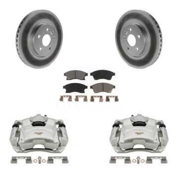 Front Disc Brake Caliper Coat Rotor And Ceramic Pad Kit For 2013-2014 Chevrolet Sonic RS KCG-100686C