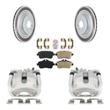 Rear Brake Caliper Coat Rotors Ceramic Pad Kit For Mercedes-Benz GLS550 GL550 GL450 ML63 KCG-100688N