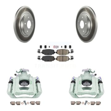 Rear Brake Caliper Coat Rotor Ceramic Pad Kit For Ram C/V With Dual Piston Front KCG-100691N