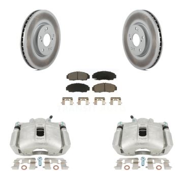 Front Brake Caliper Coat Rotor Ceramic Pad Kit For 04-05 Acura TL Automatic transmission KCG-100693C
